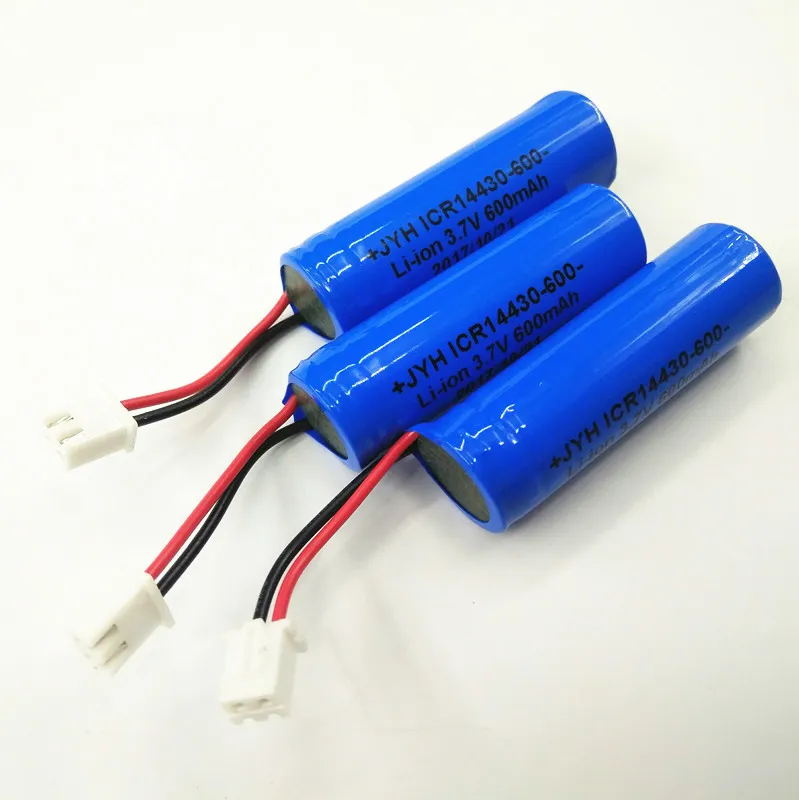 Icr14430-600-1s1p Icr 14430 Li-ion Battery 600mAh Rechargeable Battery Pack