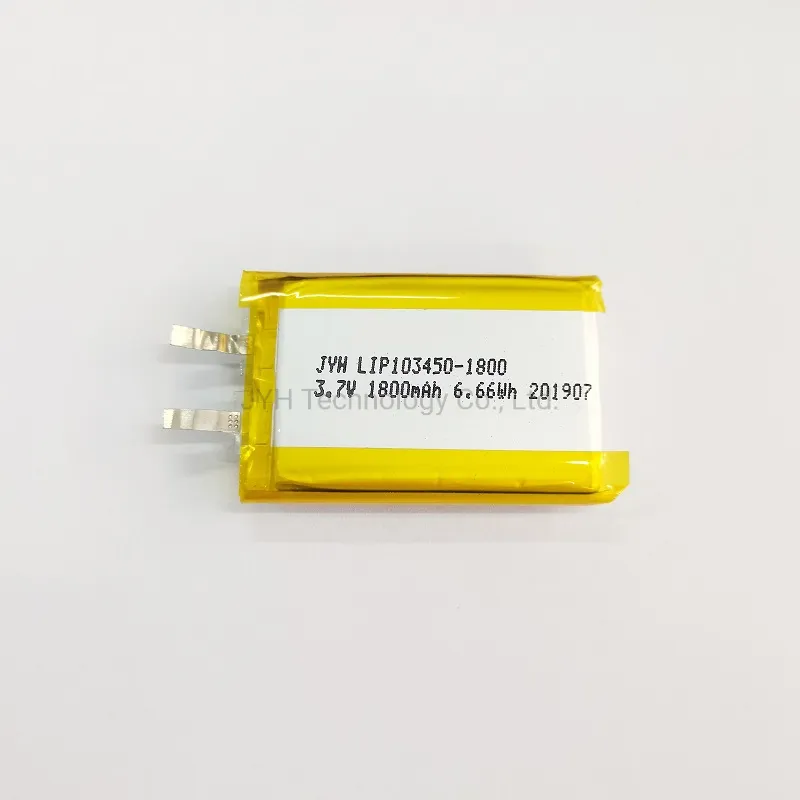 Lip103450-1800 1s1p OEM 1800mAh Li-Polymer Battery Rechargeable Li Polymer Battery