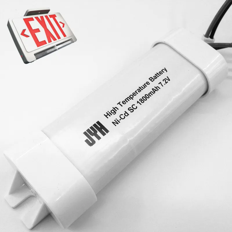 High Temperature AA Size 800mAh NiCd Battery Pack for Emergency Light