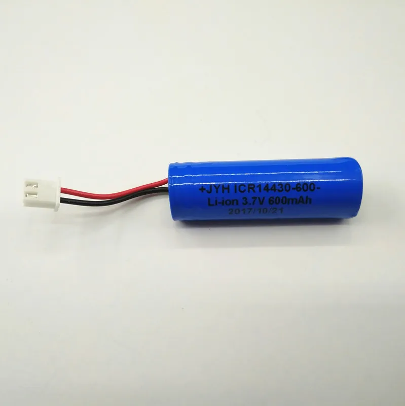 Icr14430-600-1s1p Icr 14430 Li-ion Battery 600mAh Rechargeable Battery Pack
