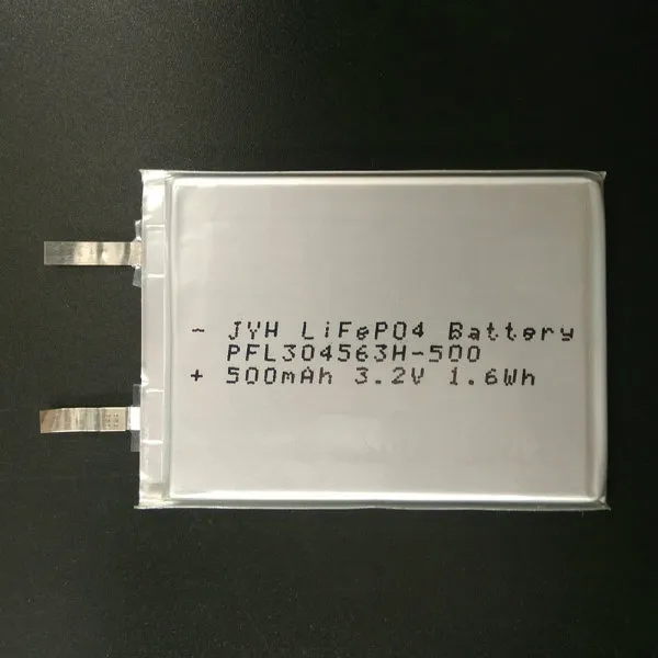 3.2V 500mAh Lithium Iron Phosphate Polymer Battery