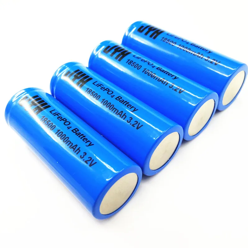 Rechargeable LiFePO4 Battery 18500 3.2V 1000mAh for Solar Lantern