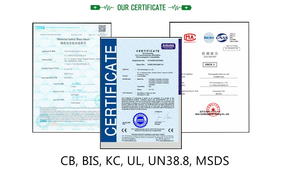 Icr18500-1500-2s1pjs Wholesale Rechargeable Lithium Ion Batteries 18500 Cell Factory