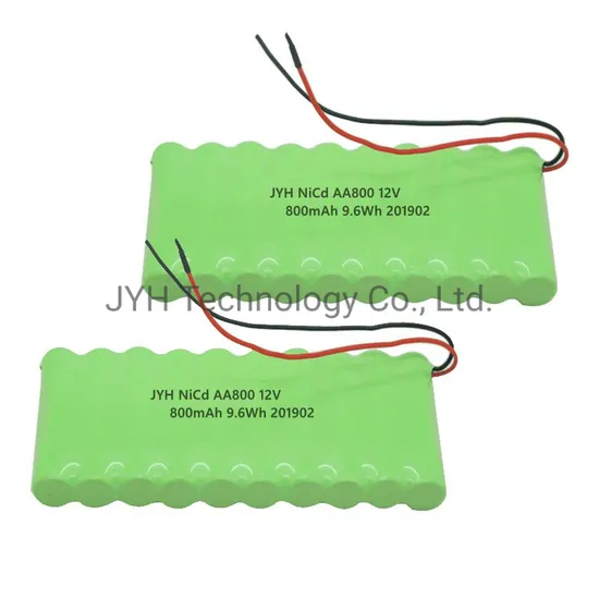 AA800mAh 12V 9.6wh Rechargeable NiCd Battery Pack