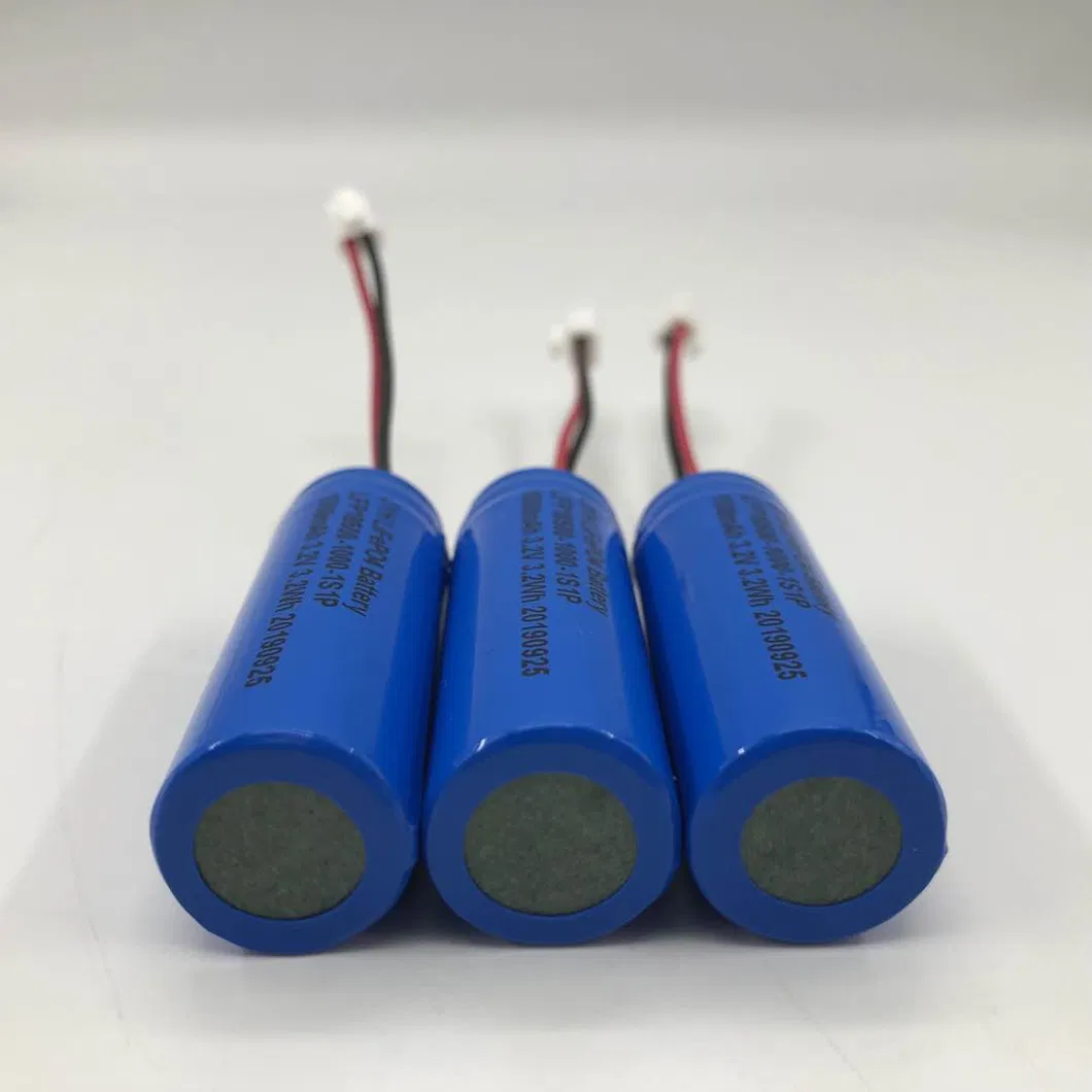 Lithium Ion 18500 1000mAh LiFePO4 Li-ion Battery Packwith UL/CB
