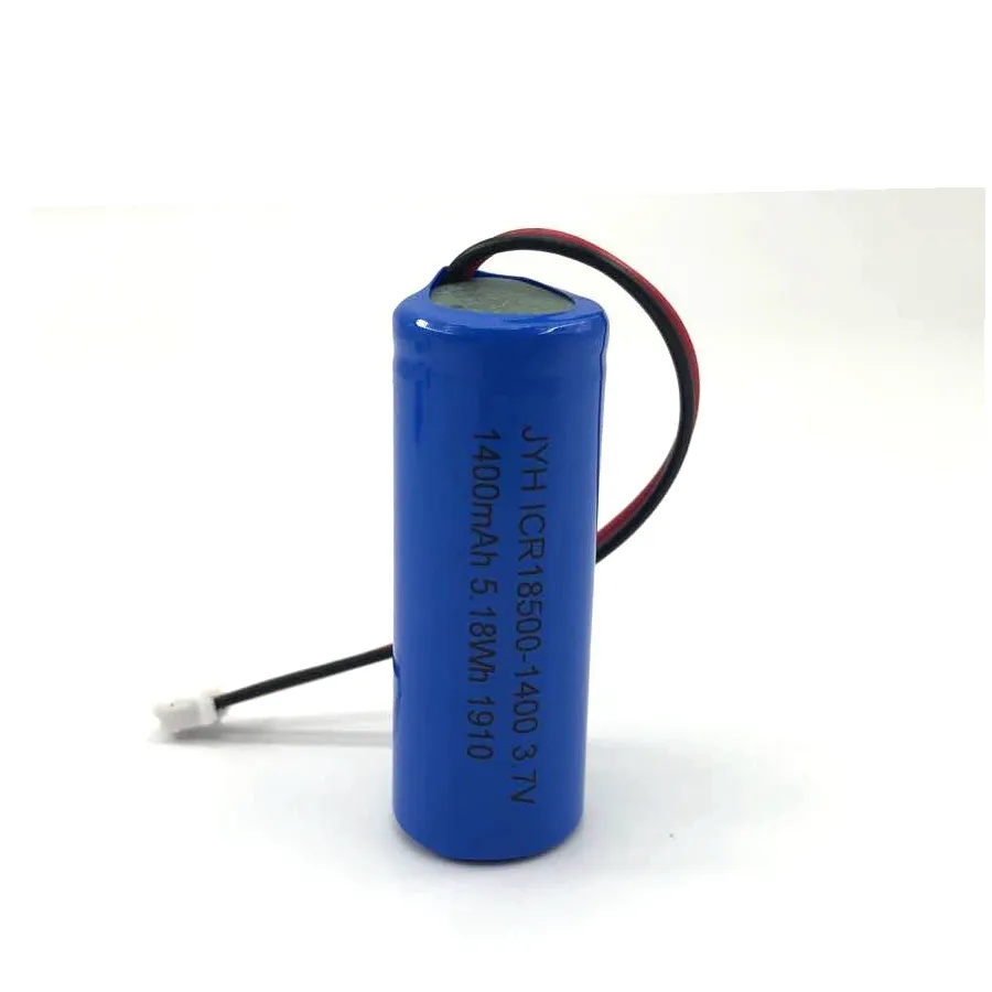 Icr18500-1400-1s1p Single 18500 3.7V 1400mAh Cylindrical Lithium Batteries Battery Pack