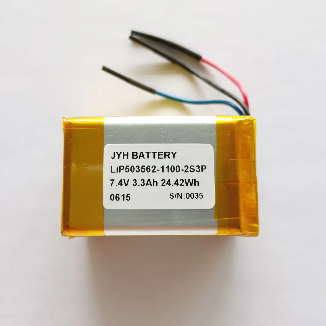 Lip503562-1100-2s3p High Quality 503562 Polymer Lithium Battery 503562 3.7V 1100mAh Lithium Polymer Battery