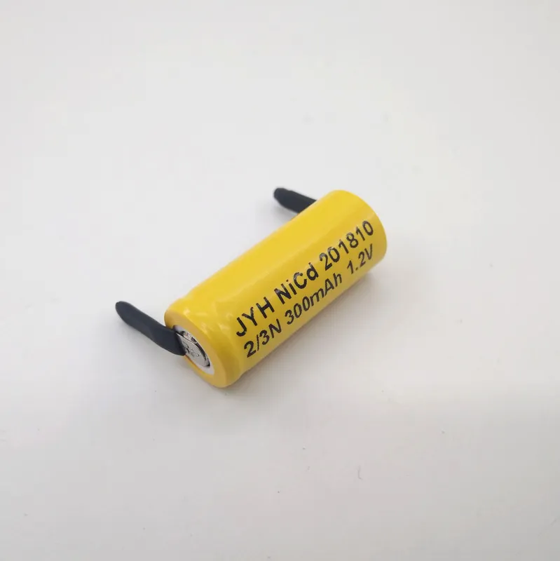 2/3n 300mAh NiCd Rechargeable Battery with Leading Tag