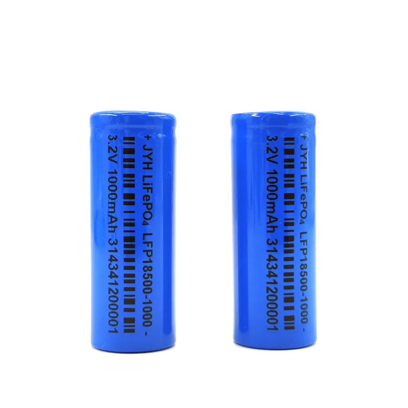 LiFePO4 18500 3.2V 1000mAh LFP18500 Rechargeable Lithium Battery