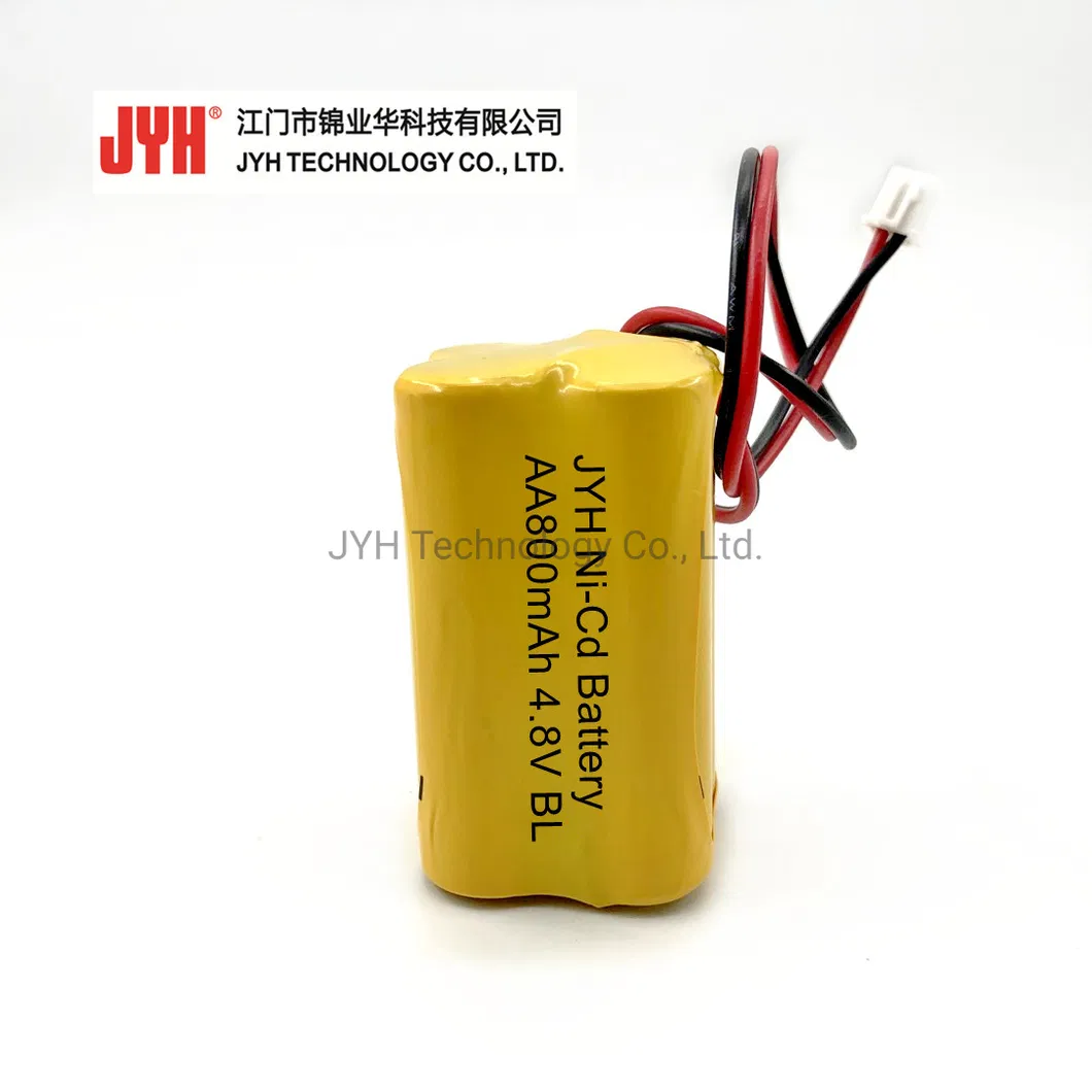 High Temperature AA Size 800mAh NiCd Battery Pack for Emergency Light