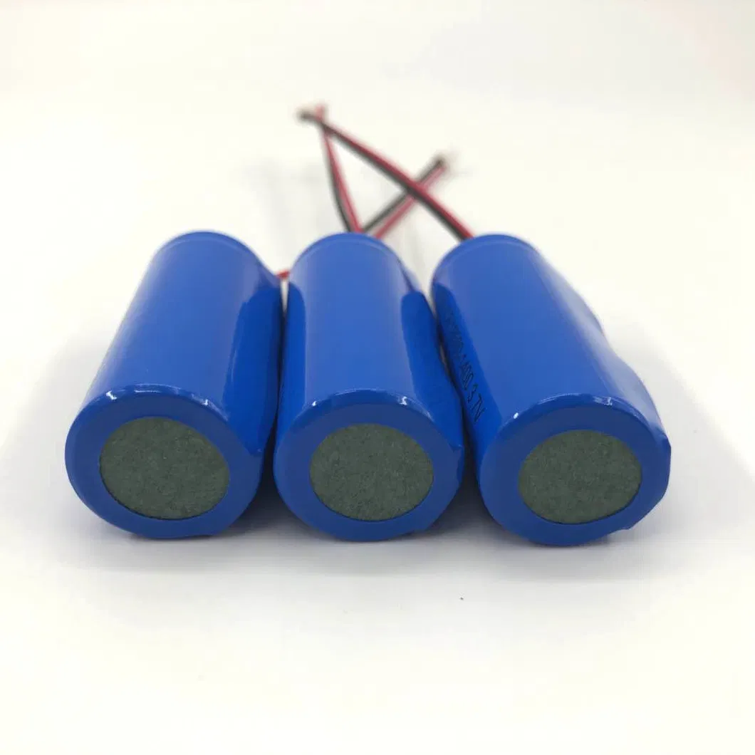 Icr18500-1400-1s1p Single 18500 3.7V 1400mAh Cylindrical Lithium Batteries Battery Pack