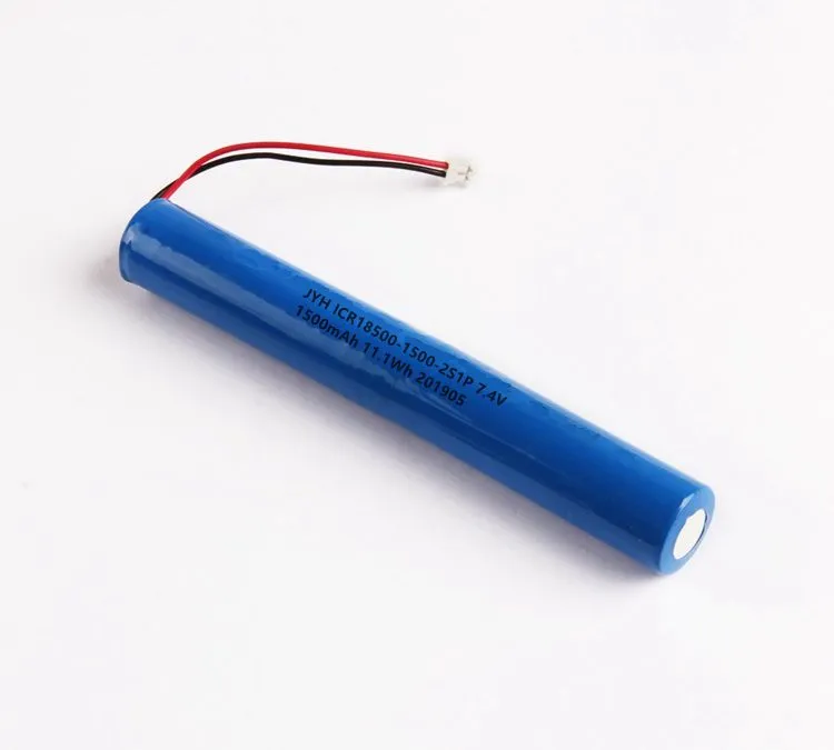 Lithium Ion 18500 1500mAh 7.4V Custom Battery Pack for Flashlights