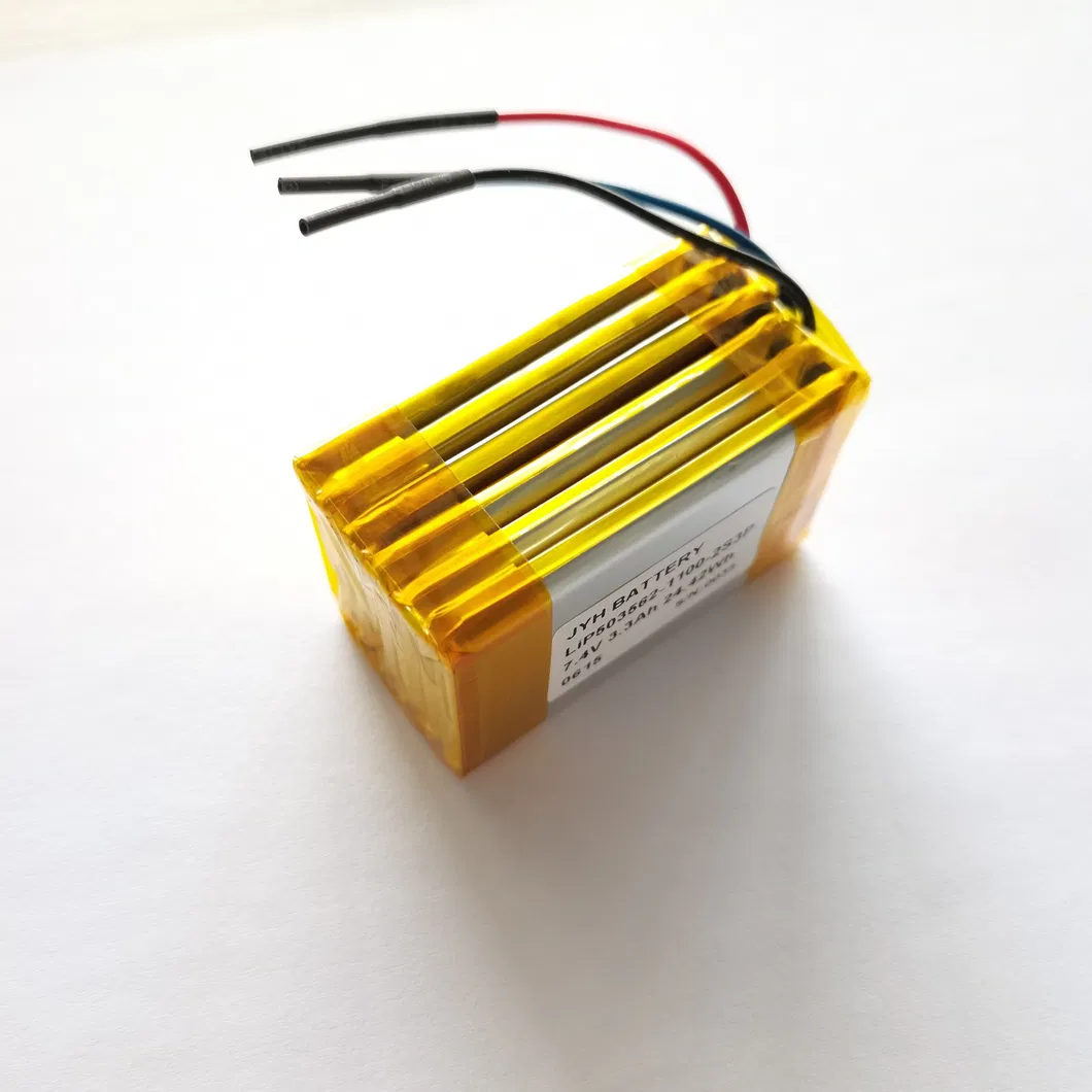 Lip503562-1100-2s3p High Quality 503562 Polymer Lithium Battery 503562 3.7V 1100mAh Lithium Polymer Battery
