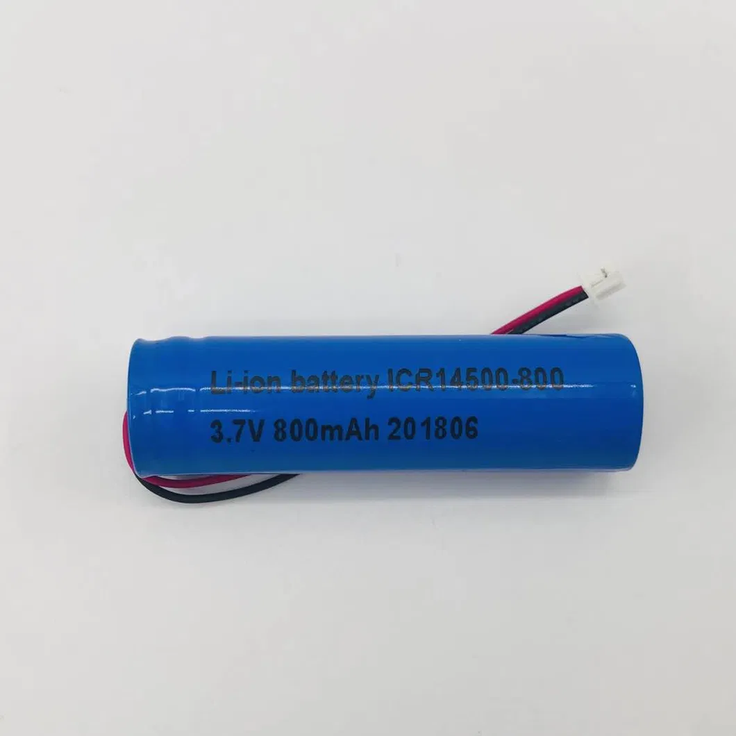 Icr 3.7V 800mAh 14500 Lithium Ion Battery for E-Product