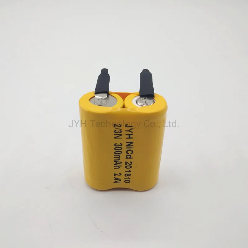 2/3n300-B2 1.2V 300mAh Ni CD Cell NiCd Rechargeable Battery for LED Lighting