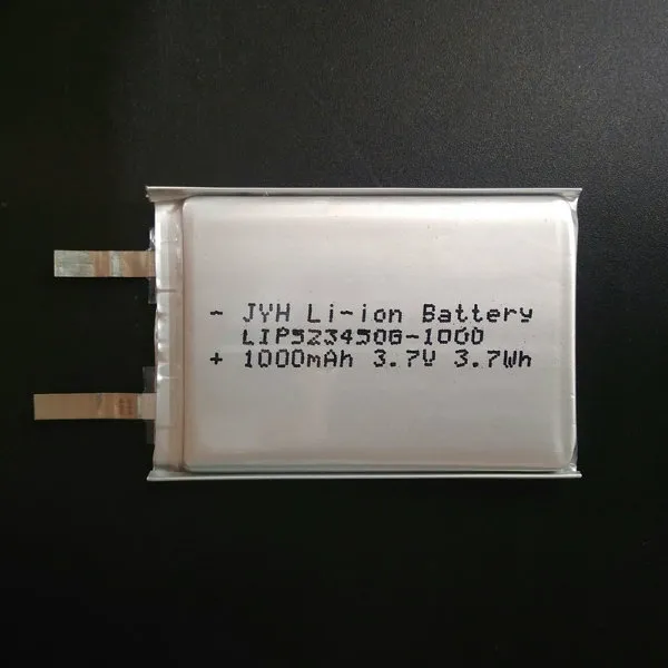 Li-ion Polymer 523450 Battery 3.7V 1000mAh for Electric Toy