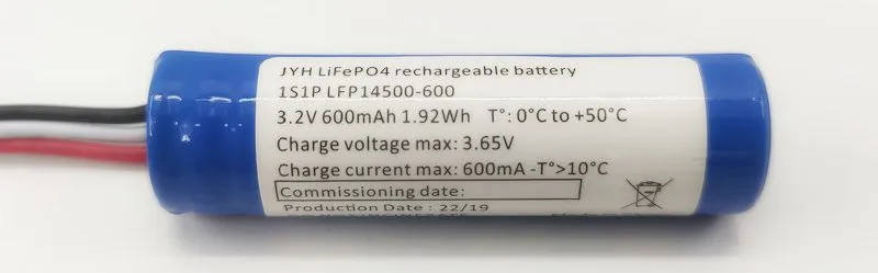 IEC 62620 Certified LFP14500-600 1s1p Battery Pack