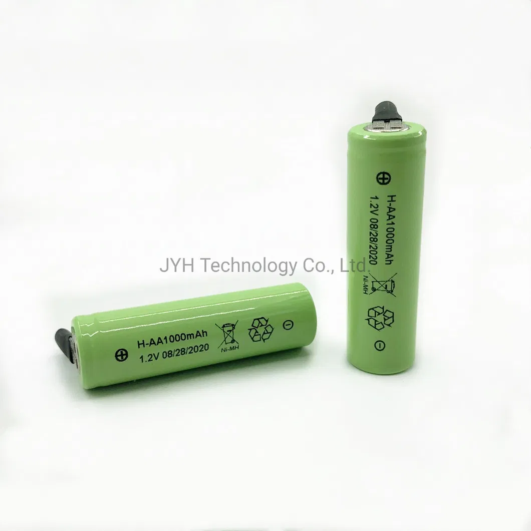 Haa1000s NiMH AA 1.2V 1000mAh Rechargeable Battery High Top AA1000 Cell for Control Light