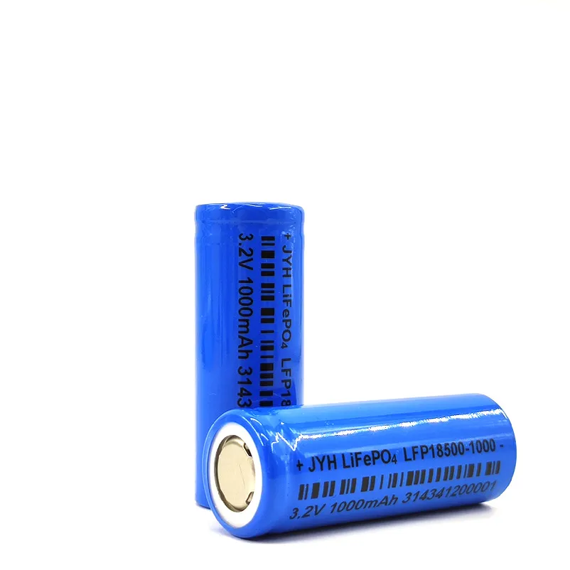 LiFePO4 18500 3.2V 1000mAh LFP18500 Rechargeable Lithium Battery