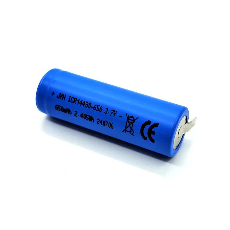 Icr14430 3.7V 650mAh Rechargeable Li-ion Battery