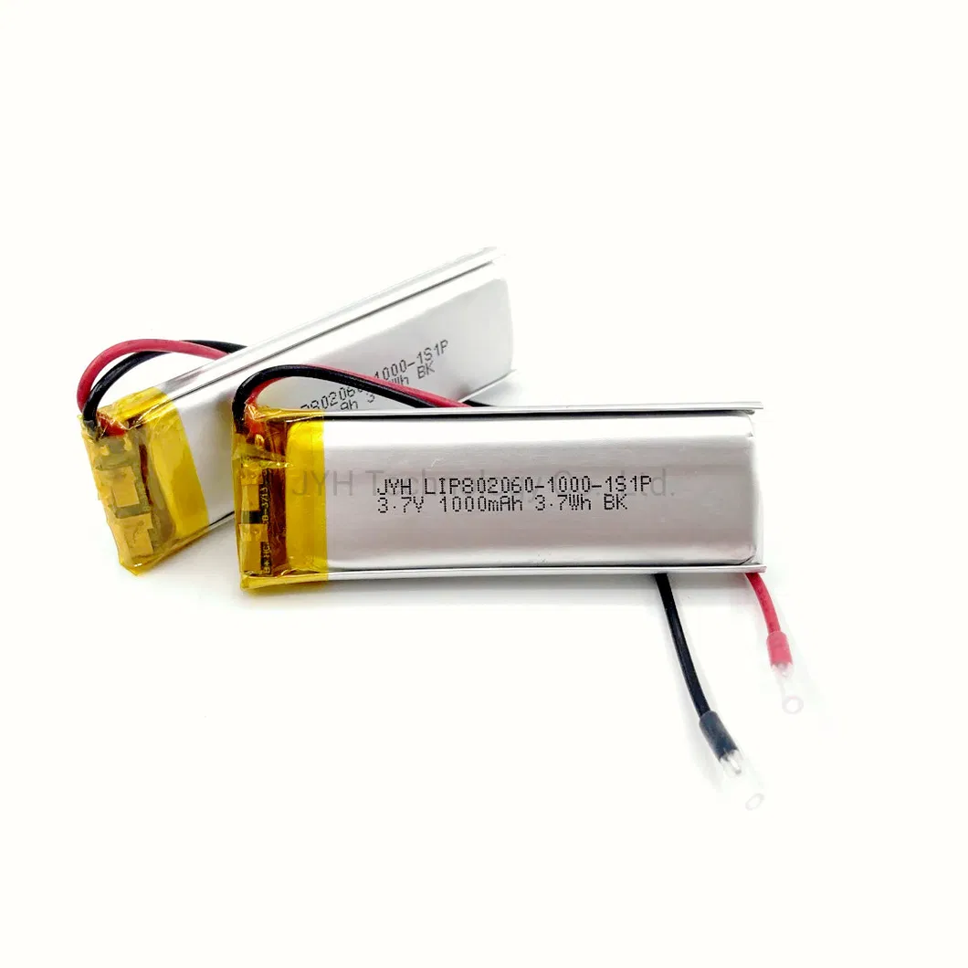 Lip802060-1000-1s1p Manufacturer OEM Rechargeable Cell Lipo Lithium Ion Batteries