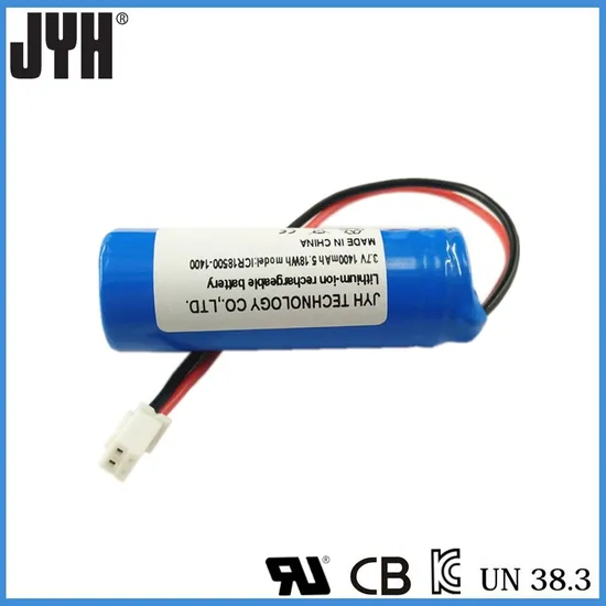 Inr18500 1400mAh 3.7V 1s1p Lithium Ion Battery Pack