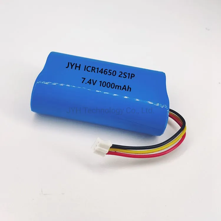 Icr14650-1000-2s1p Cylindrical Battery 14650 7.4V 1000mAh Li-ion Rechargeable Battery Cell