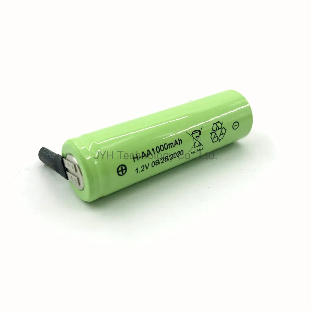 Haa1000s NiMH AA 1.2V 1000mAh Rechargeable Battery High Top AA1000 Cell for Control Light