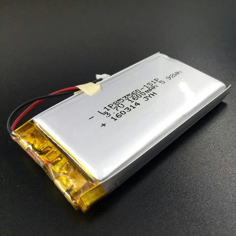 Lipo 853560 1600mAh 3.7V Lithium Ion Polymer Battery with CB